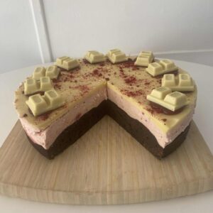 10inch Raspberry White Chocolate Cheesecake Brownie